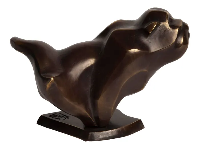 Bulldog — bronze sculpture by Veaceslav Jiglitski